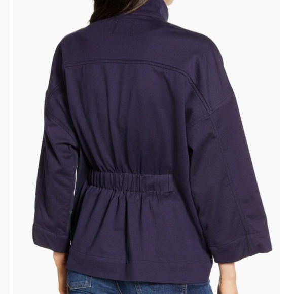 AG Adriano Goldschmied Kahlen Belted Jacket In Indigo Ink Size Medium EUC - Picture 3 of 11